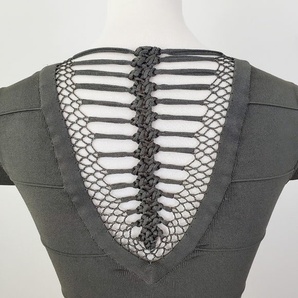 Bebe Lattice Detail Bandage Crop Top XS - Picture 8 of 11